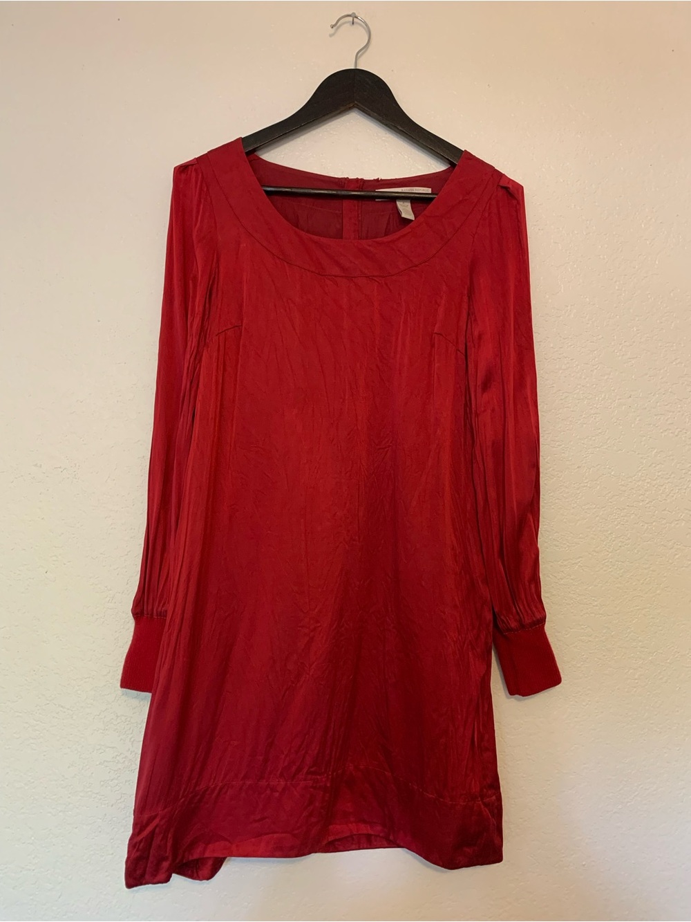 Silk Wool Banana Republic Heritage Red Scoop Neck Dress Cocktail Christmas | 4